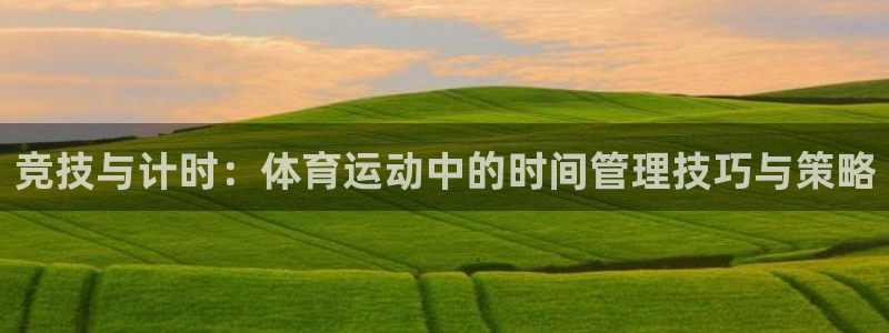 速8体育网：竞技与计时：体育运动中的时间管理技巧与策略